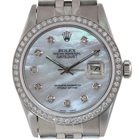 rolex date just diamond bezel|36mm rolex datejust diamond bezel.